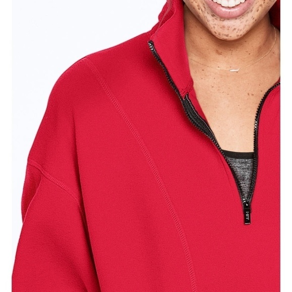 Pink POLAR FLEECE HALF-ZIP size Medium - Picture 3 of 6